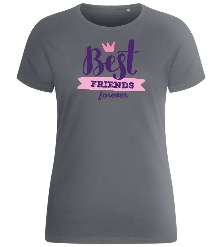 Best Friends Forever 1 Design - Basic women's fitted t-shirt_MOUSE GREY_front