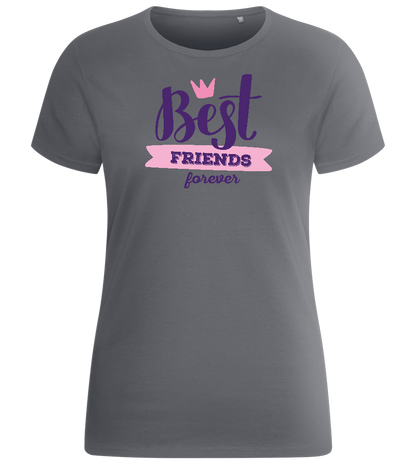 Best Friends Forever 1 Design - Basic women's fitted t-shirt_MOUSE GREY_front