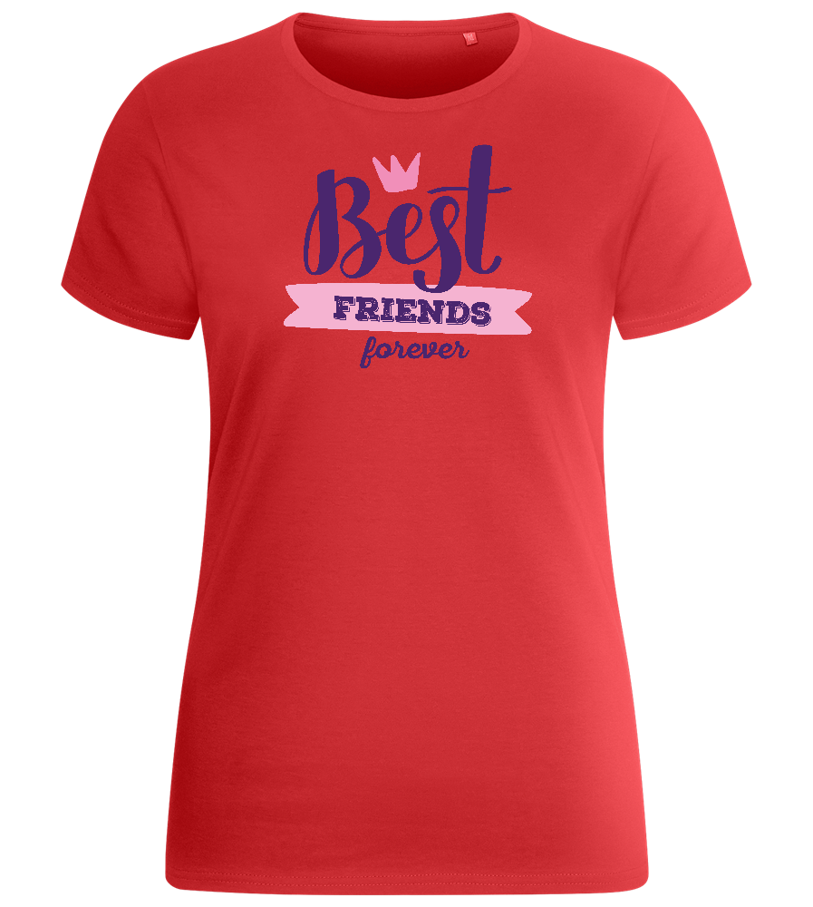 Best Friends Forever 1 Design - Basic women's fitted t-shirt_RED_front