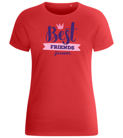 Best Friends Forever 1 Design - Basic women's fitted t-shirt_RED_front