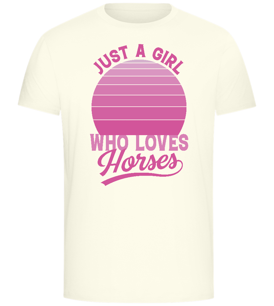 Just a Girl Who Loves Horses Design - Comfort Unisex T-Shirt_ECRU_front