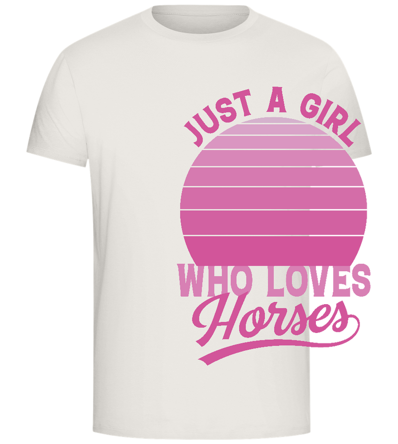 Just a Girl Who Loves Horses Design - Comfort Unisex T-Shirt_ECRU_front