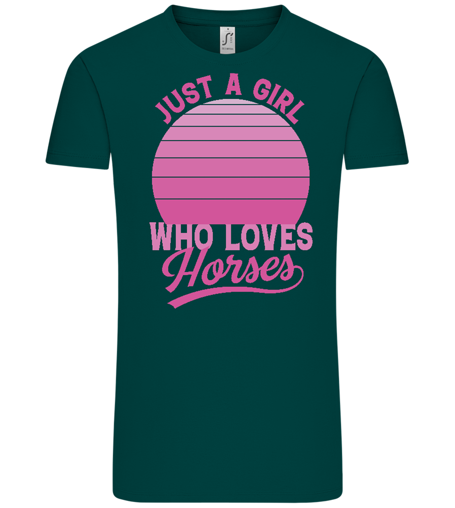 Just a Girl Who Loves Horses Design - Comfort Unisex T-Shirt_GREEN EMPIRE_front