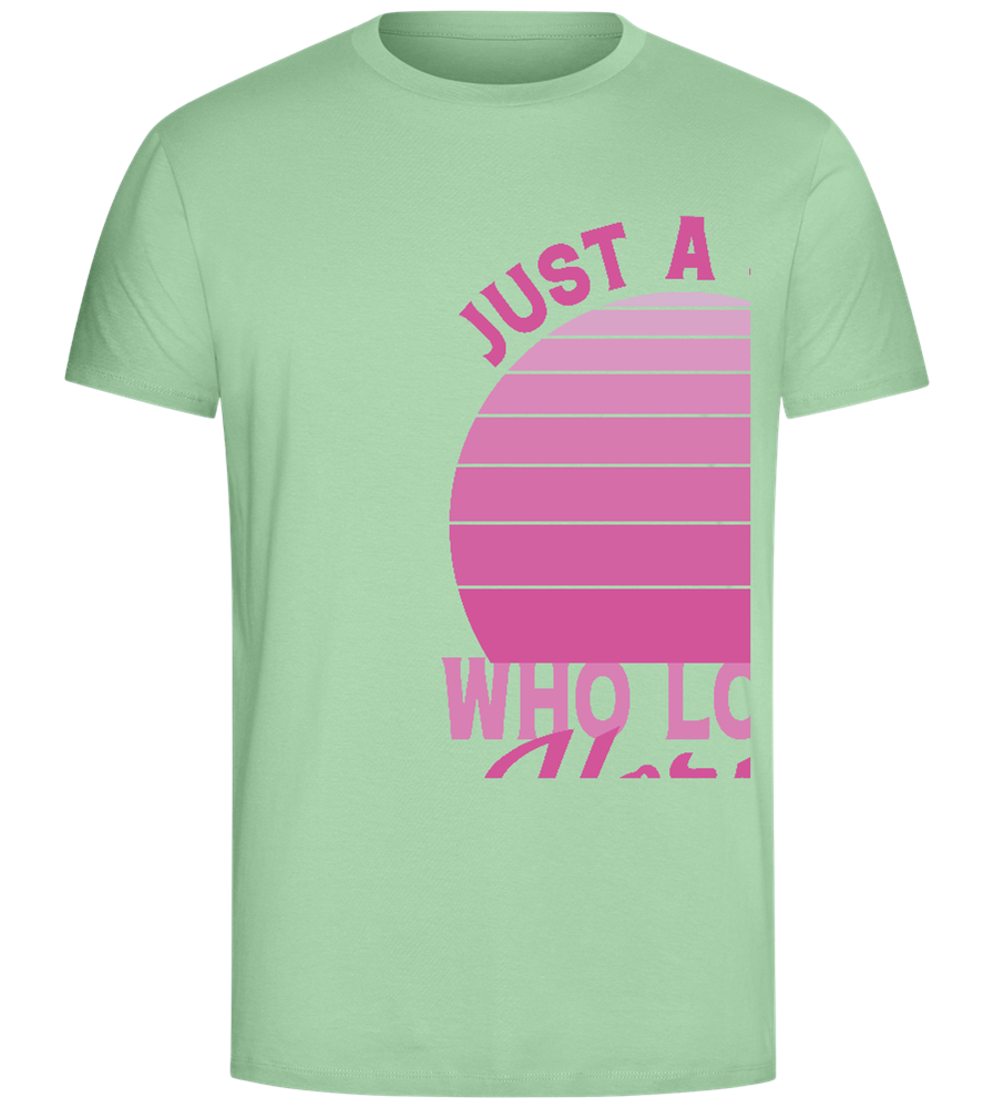 Just a Girl Who Loves Horses Design - Comfort Unisex T-Shirt_ICE GREEN_front