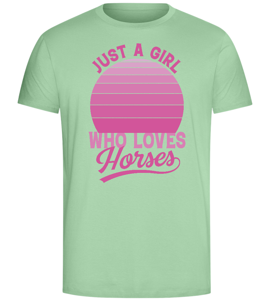 Just a Girl Who Loves Horses Design - Comfort Unisex T-Shirt_ICE GREEN_front