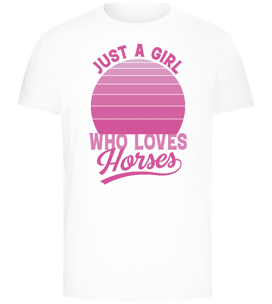 Just a Girl Who Loves Horses Design - Comfort Unisex T-Shirt_WHITE_front