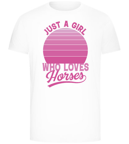 Just a Girl Who Loves Horses Design - Comfort Unisex T-Shirt_WHITE_front