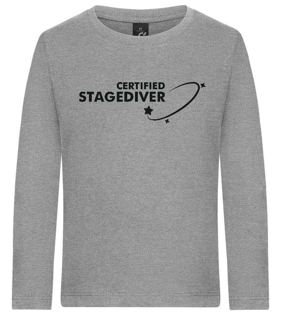Certified Stagediver Design - Premium kids long sleeve t-shirt_ORION GREY_front