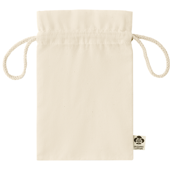 Small Organic Cotton Gift Bag_BEIGE_front