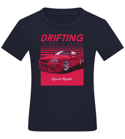 Drifting Not A Crime Design - Comfort boys fitted t-shirt_FRENCH NAVY_front