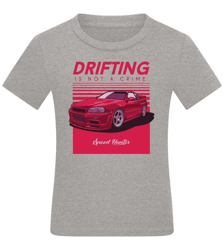 Drifting Not A Crime Design - Comfort boys fitted t-shirt_ORION GREY_front