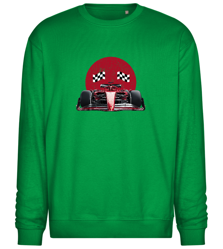 Speed Demon Design - Comfort Essential Unisex Sweater_MEADOW GREEN_front