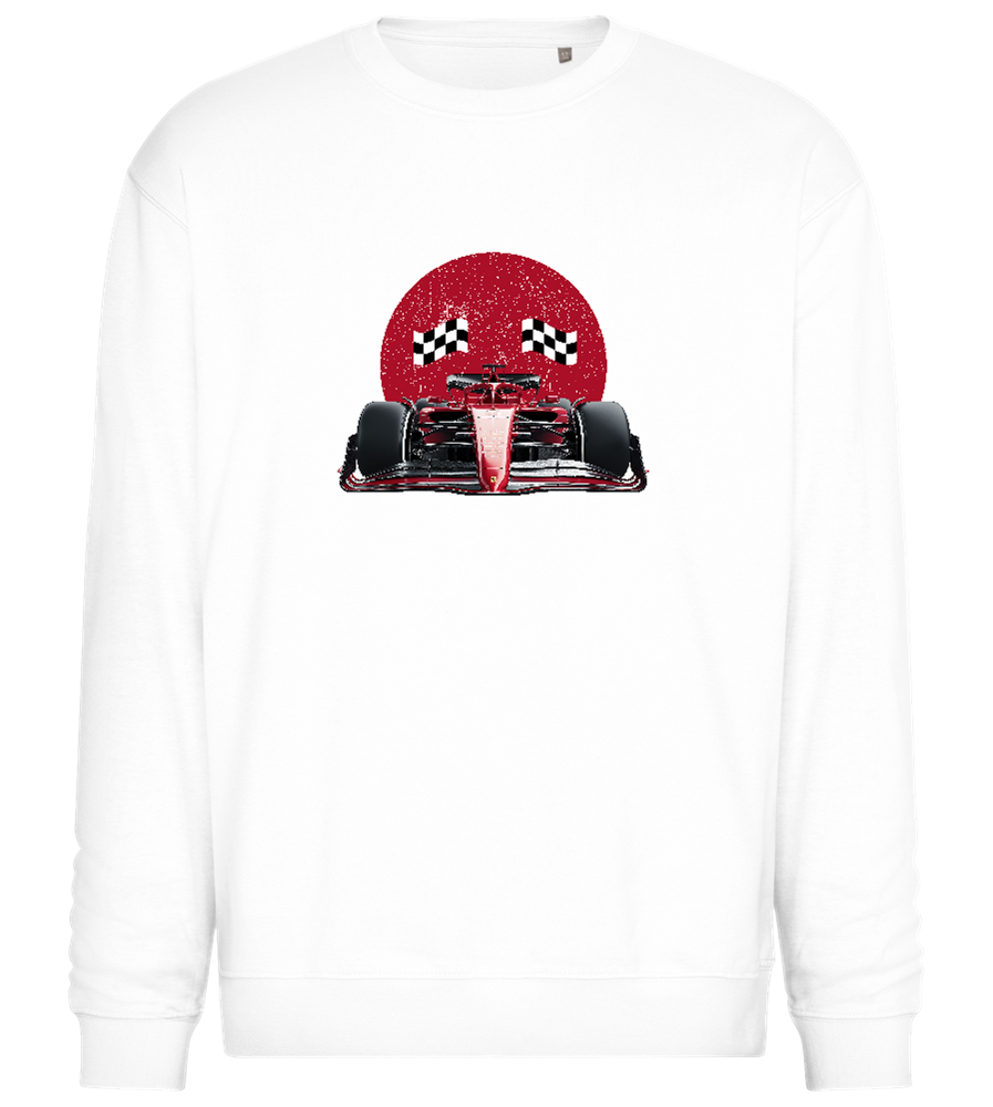 Speed Demon Design - Comfort Essential Unisex Sweater_WHITE_front