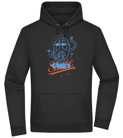 Skate Peace Design - Premium Essential Unisex Hoodie_BLACK_front