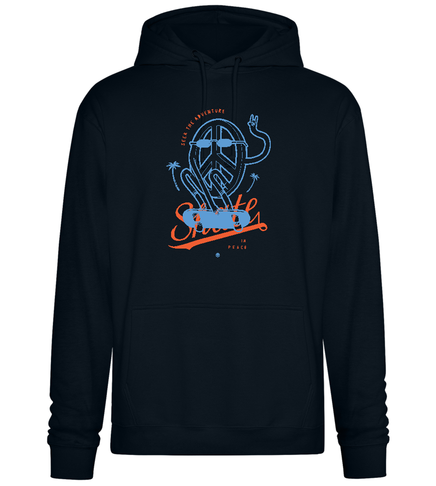 Skate Peace Design - Premium Essential Unisex Hoodie_BLACK_front