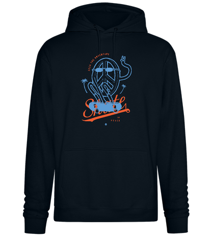 Skate Peace Design - Premium Essential Unisex Hoodie_BLACK_front