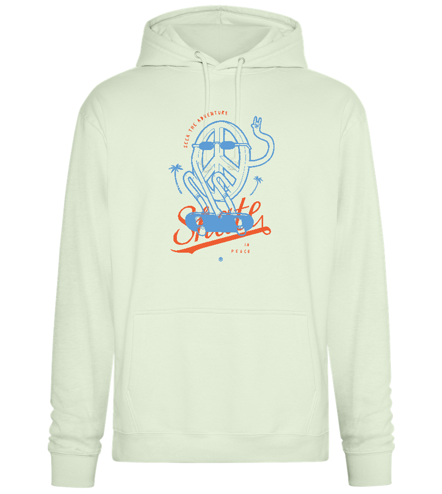 Skate Peace Design - Premium Essential Unisex Hoodie_CREAMY GREEN_front