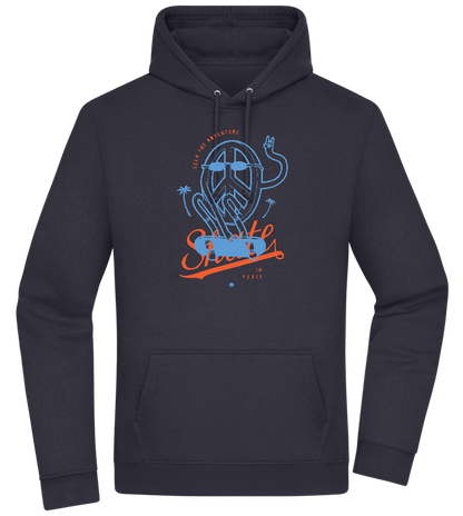 Skate Peace Design - Premium Essential Unisex Hoodie_FRENCH NAVY_front