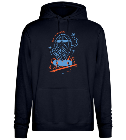 Skate Peace Design - Premium Essential Unisex Hoodie_FRENCH NAVY_front