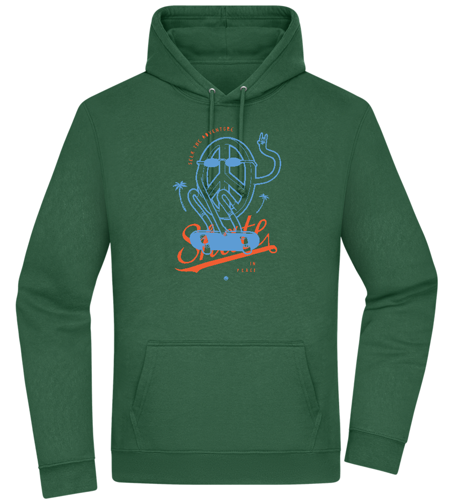 Skate Peace Design - Premium Essential Unisex Hoodie_GREEN BOTTLE_front