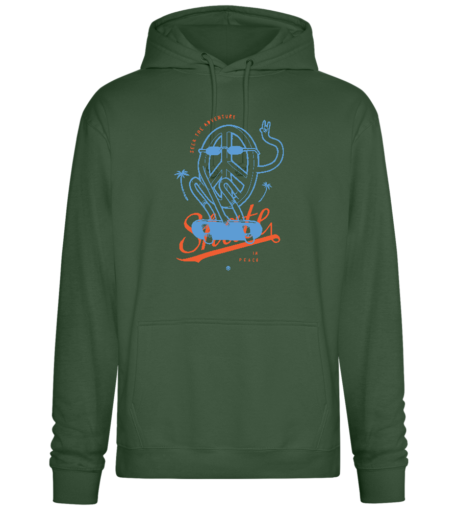 Skate Peace Design - Premium Essential Unisex Hoodie_GREEN BOTTLE_front