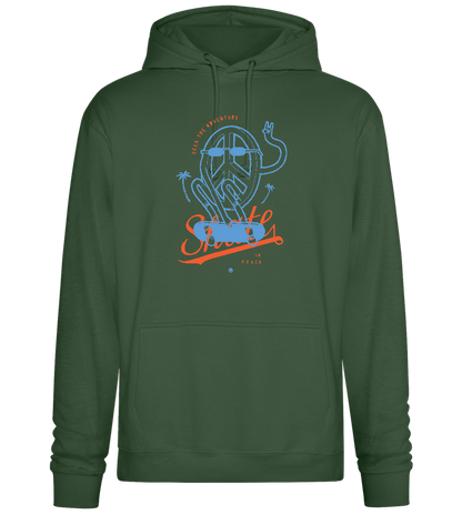 Skate Peace Design - Premium Essential Unisex Hoodie_GREEN BOTTLE_front