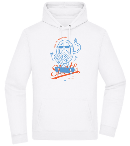 Skate Peace Design - Premium Essential Unisex Hoodie_WHITE_front