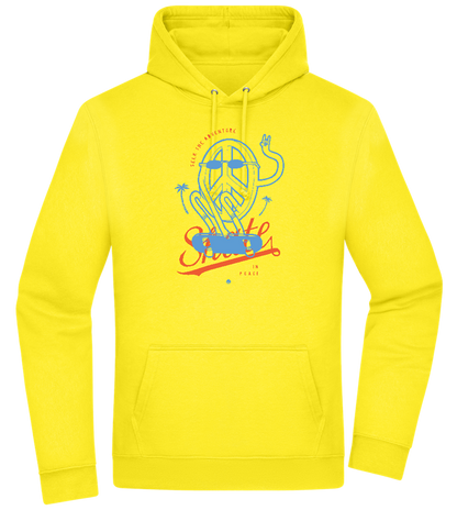 Skate Peace Design - Premium Essential Unisex Hoodie_YELLOW_front