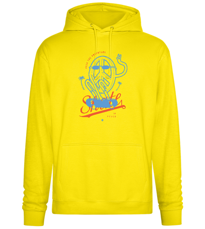 Skate Peace Design - Premium Essential Unisex Hoodie_YELLOW_front