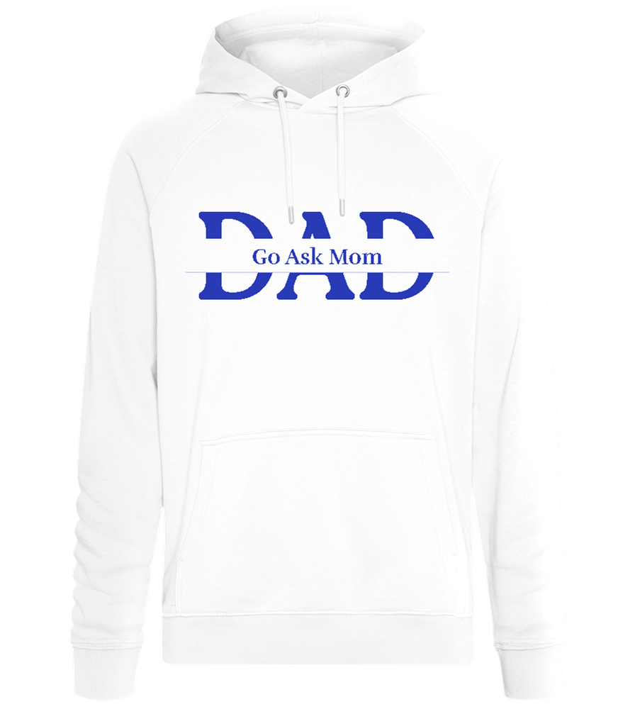 Ask Mom Design - Comfort unisex hoodie_WHITE_front