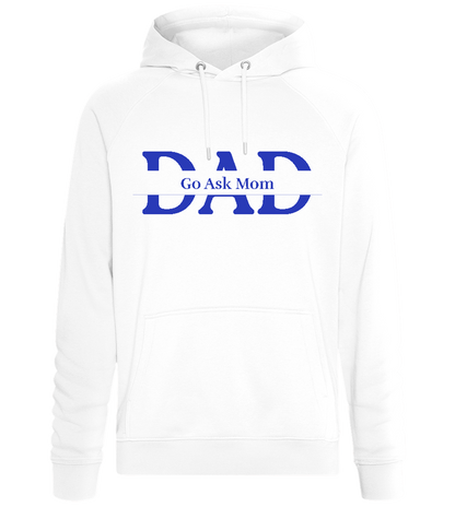 Ask Mom Design - Comfort unisex hoodie_WHITE_front