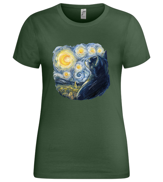 Furry Night Design - Premium women's t-shirt_GREEN BOTTLE_front