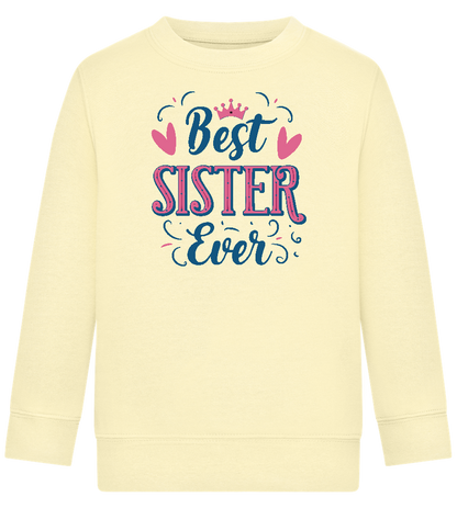 Best Sister Ever Design - Comfort Kids Sweater_AMARELO CLARO_front