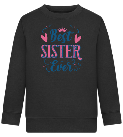 Best Sister Ever Design - Comfort Kids Sweater_BLACK_front