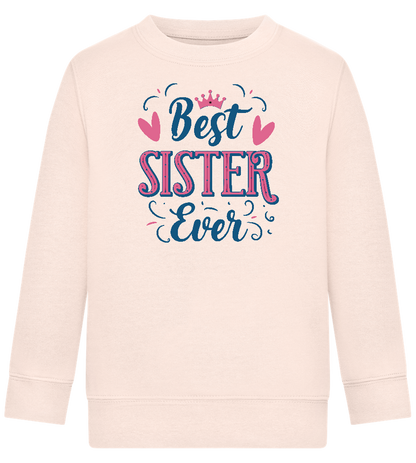 Best Sister Ever Design - Comfort Kids Sweater_LIGHT PEACH ROSE_front