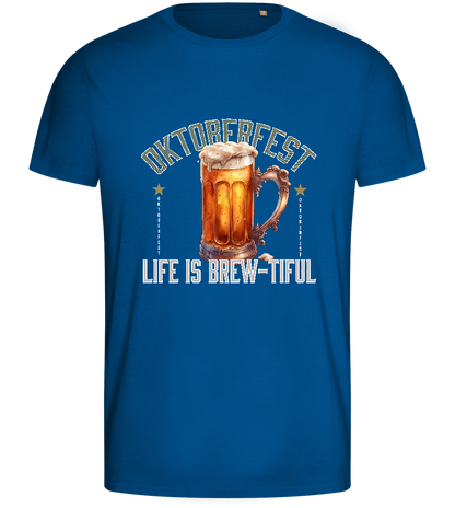 Life is Brew-tiful Design - Basic men's fitted t-shirt_ROYAL_front