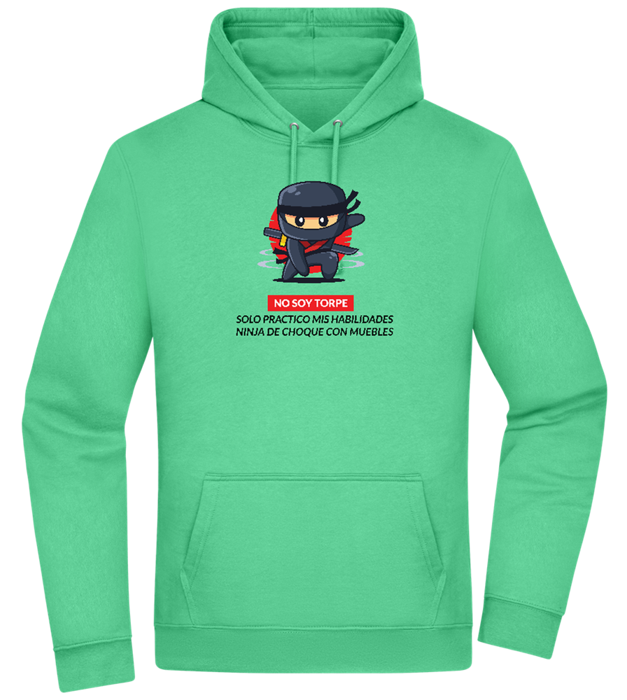 Ninja Design - Premium Essential Unisex Hoodie_SPRING GREEN_front