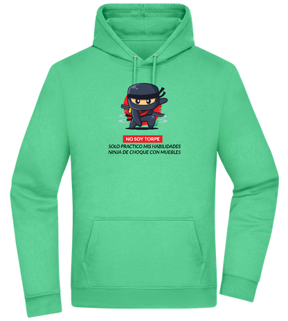 Ninja Design - Premium Essential Unisex Hoodie_SPRING GREEN_front