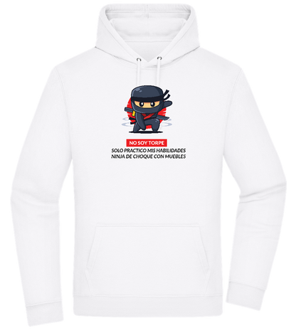 Ninja Design - Premium Essential Unisex Hoodie_WHITE_front