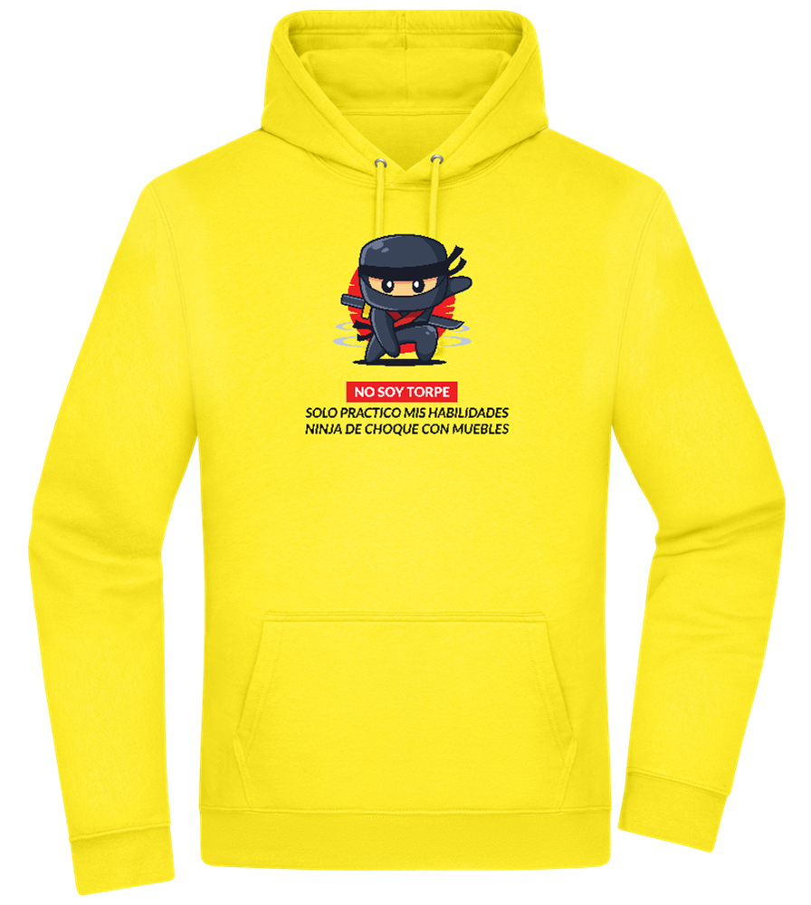 Ninja Design - Premium Essential Unisex Hoodie_YELLOW_front