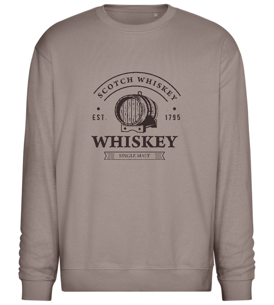 Scotch Whiskey Barrell Design - Comfort Essential Unisex Sweater_CHARCOAL CHIN_front