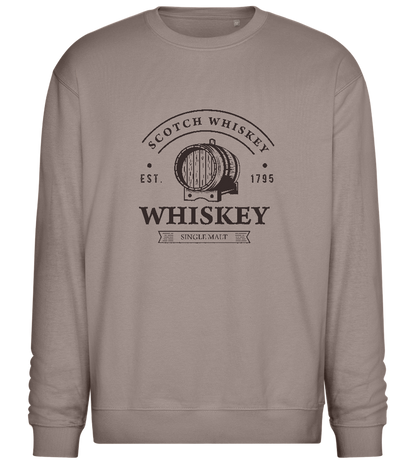 Scotch Whiskey Barrell Design - Comfort Essential Unisex Sweater_CHARCOAL CHIN_front