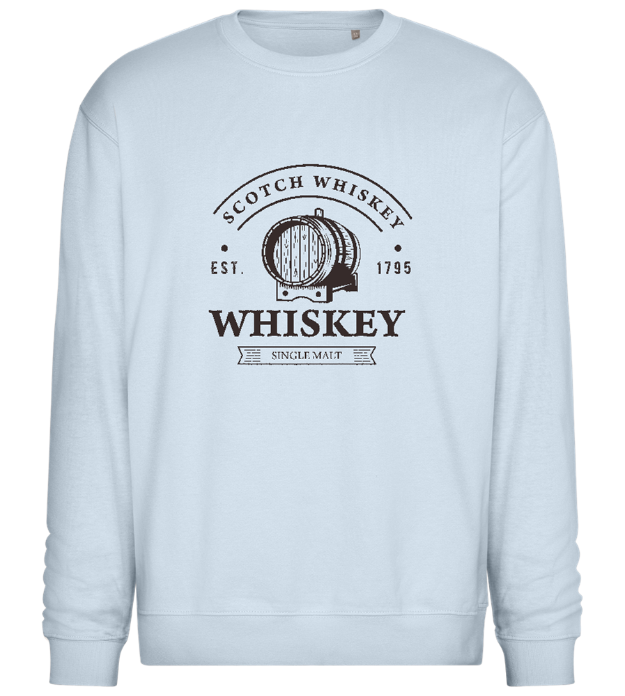 Scotch Whiskey Barrell Design - Comfort Essential Unisex Sweater_CREAMY BLUE_front