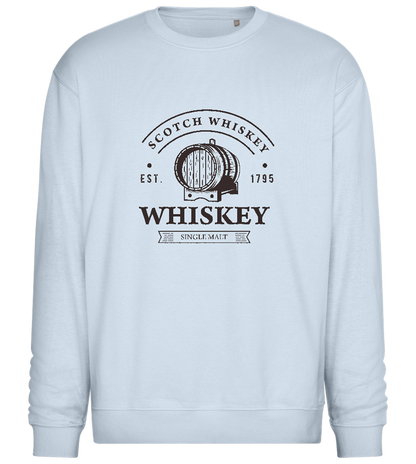 Scotch Whiskey Barrell Design - Comfort Essential Unisex Sweater_CREAMY BLUE_front