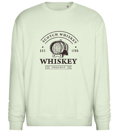 Scotch Whiskey Barrell Design - Comfort Essential Unisex Sweater_CREAMY GREEN_front