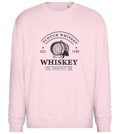 Scotch Whiskey Barrell Design - Comfort Essential Unisex Sweater_LIGHT PEACH ROSE_front