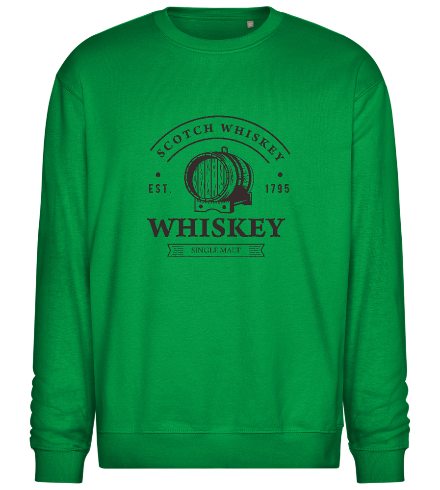 Scotch Whiskey Barrell Design - Comfort Essential Unisex Sweater_MEADOW GREEN_front