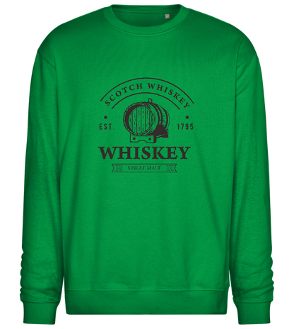 Scotch Whiskey Barrell Design - Comfort Essential Unisex Sweater_MEADOW GREEN_front