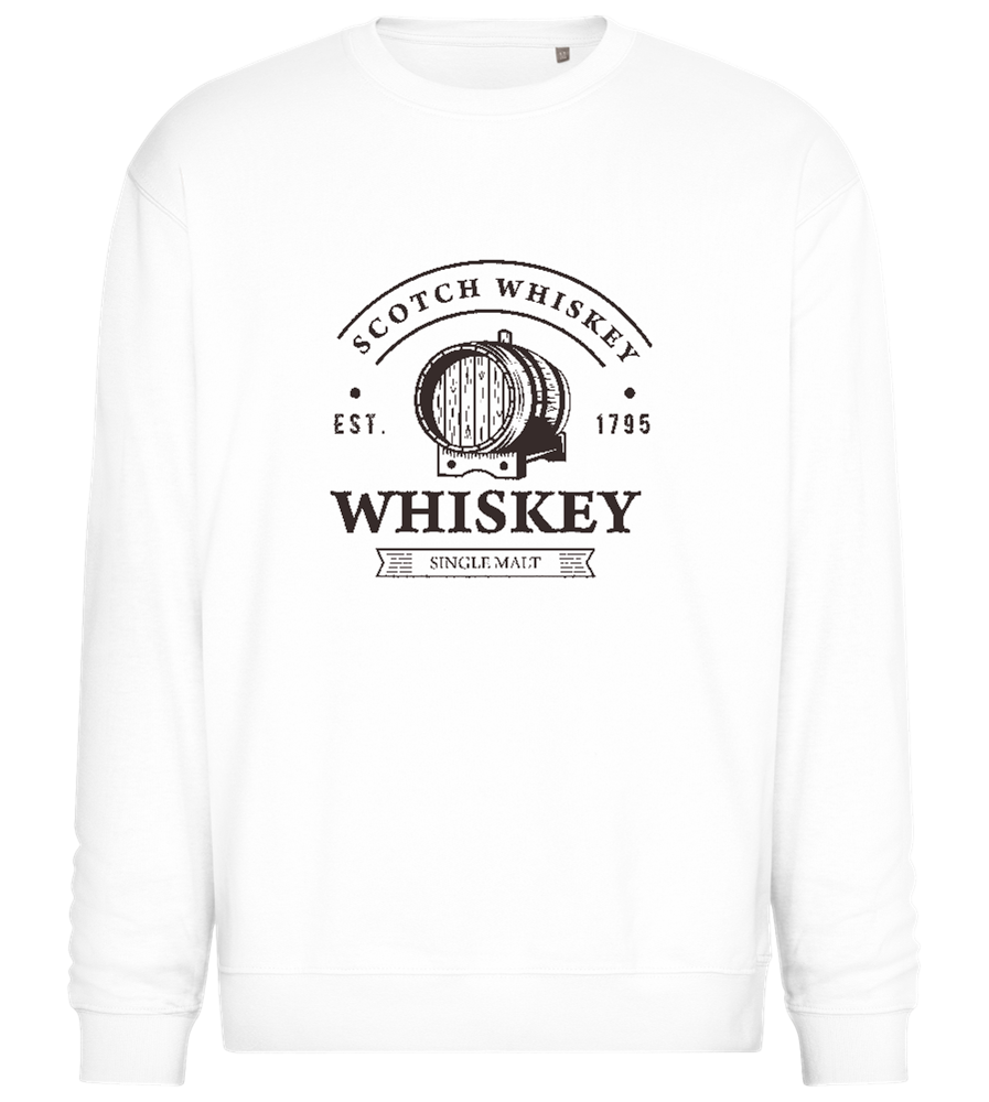 Scotch Whiskey Barrell Design - Comfort Essential Unisex Sweater_WHITE_front