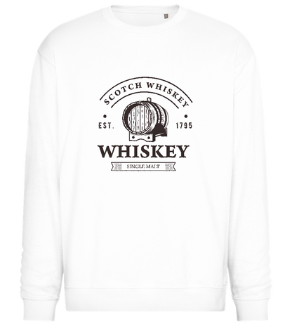 Scotch Whiskey Barrell Design - Comfort Essential Unisex Sweater_WHITE_front